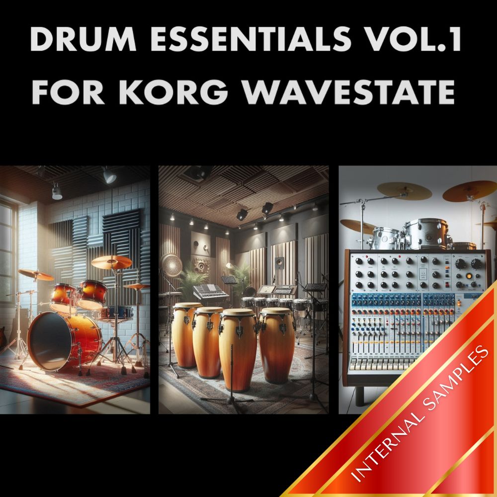 korg wavestate soundpack - drum essentials vol.1, sounds, patches
