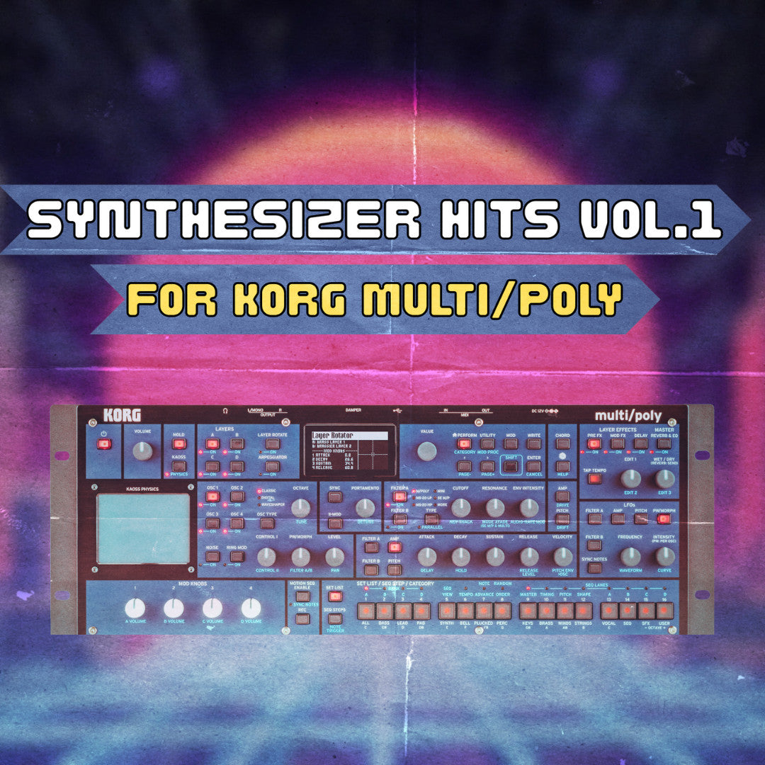 Synthesizer Hits Vol.1 - a Korg Multi/Poly Synthesizer Soundpack, Soundset, Patches, multipoly sounds, multi/poly sounds